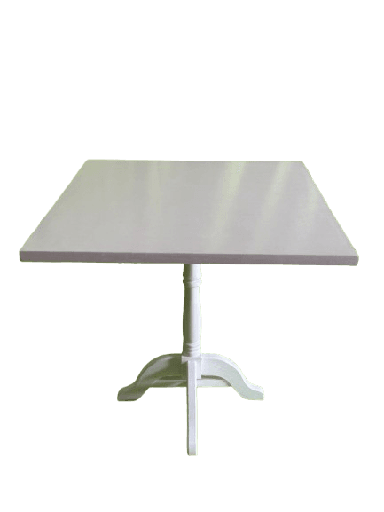 Aluguel de mesa quadrada Branca