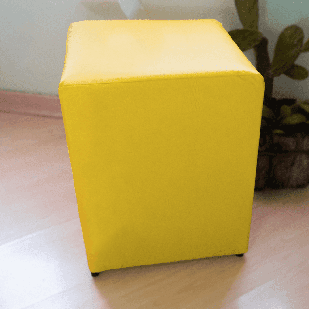 Aluguel Puff Quadrado Tradicional Amarelo