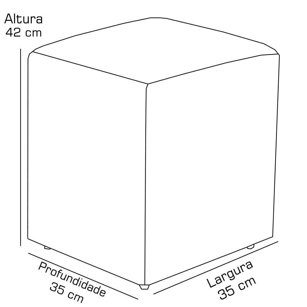 Imagem da galeria 1 de Aluguel Puff Quadrado Tradicional Branco