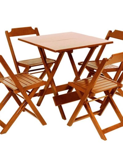 Detalhes do produto Aluguel de Conjunto de Mesa Quadrada de Madeira 70x70 no Rio de Janeiro (RJ)